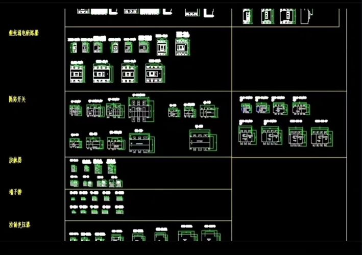 正泰、施耐德常用cad电器原件 ABB电气等电气元件CAD图库