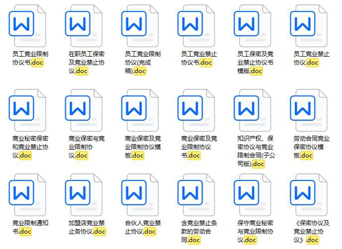 竞业限制协议模板 竞业禁止协议书合同模板