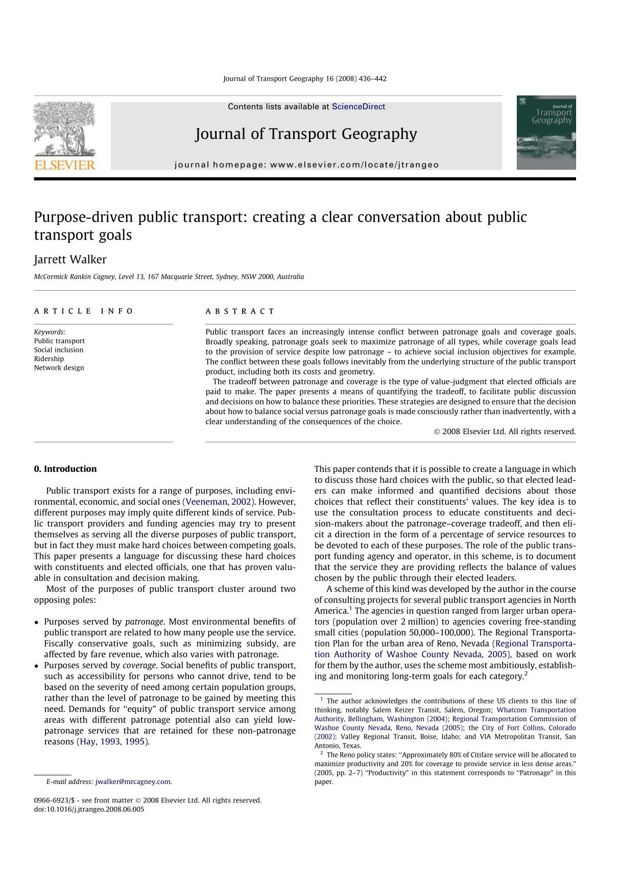 journal of transport geography 交通地理杂志