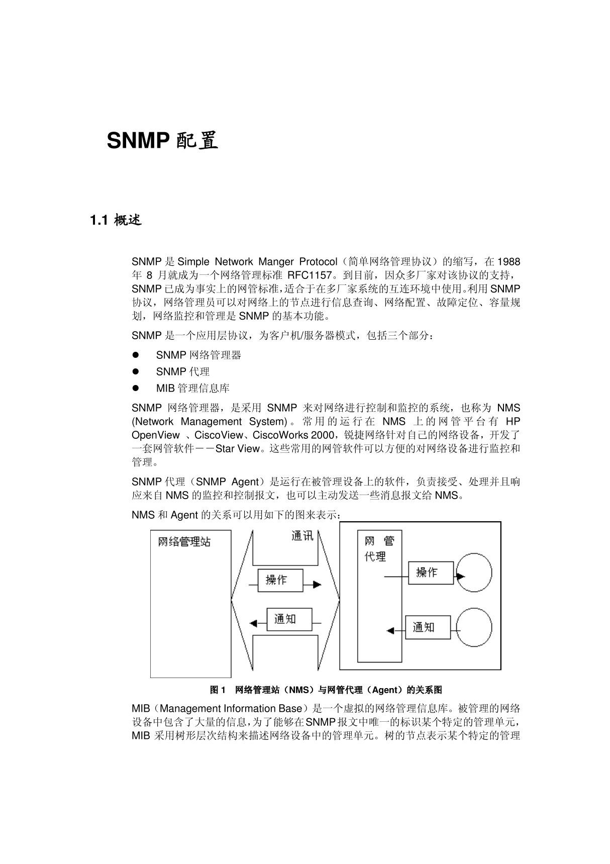 SNMP的配置