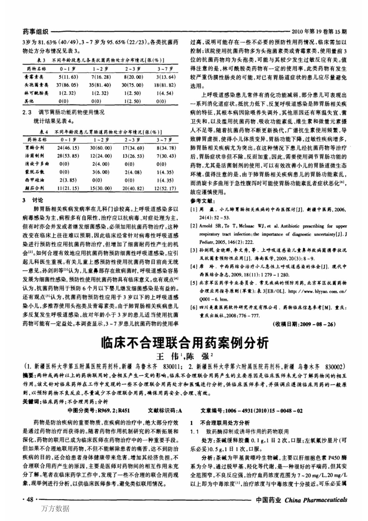 临床不合理联合用药案例分析