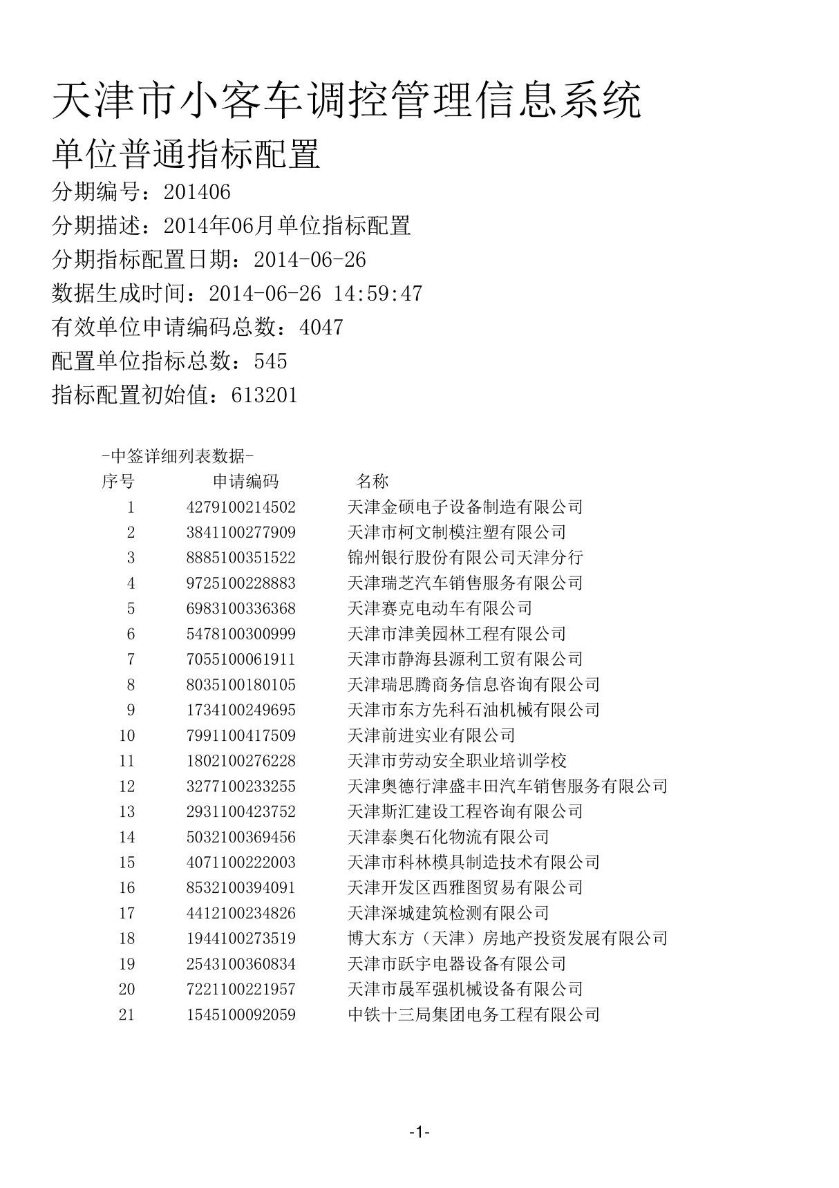 天津市小客车调控管理信息系统