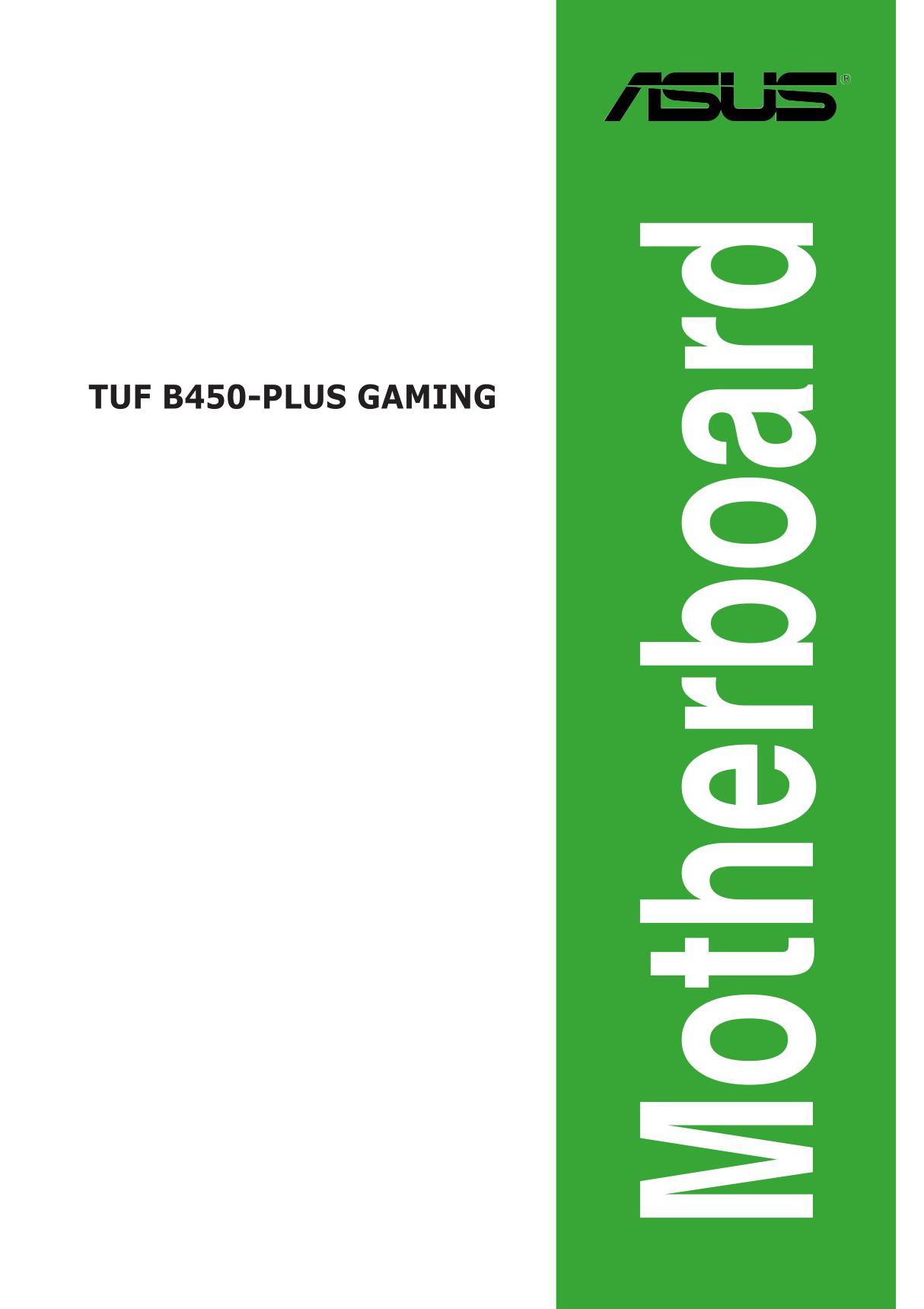 ASUS华硕主板AMD平台TUF B450-PLUS GAMING 英文版使用手册