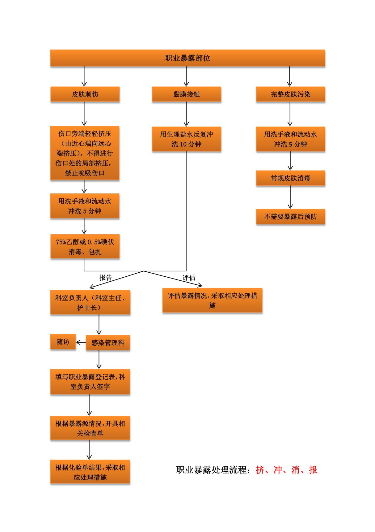 职业暴露处理基本流程图