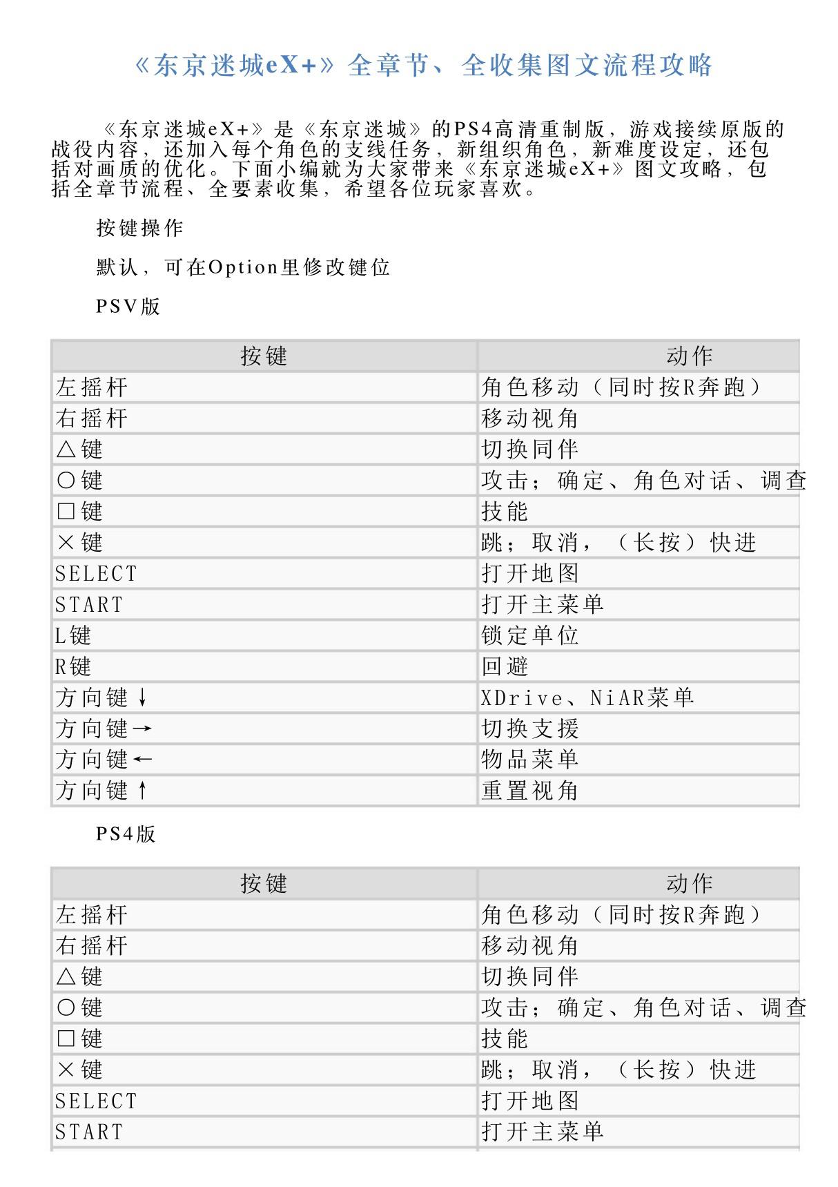 《东京迷城eX》全章节 全收集图文流程攻略