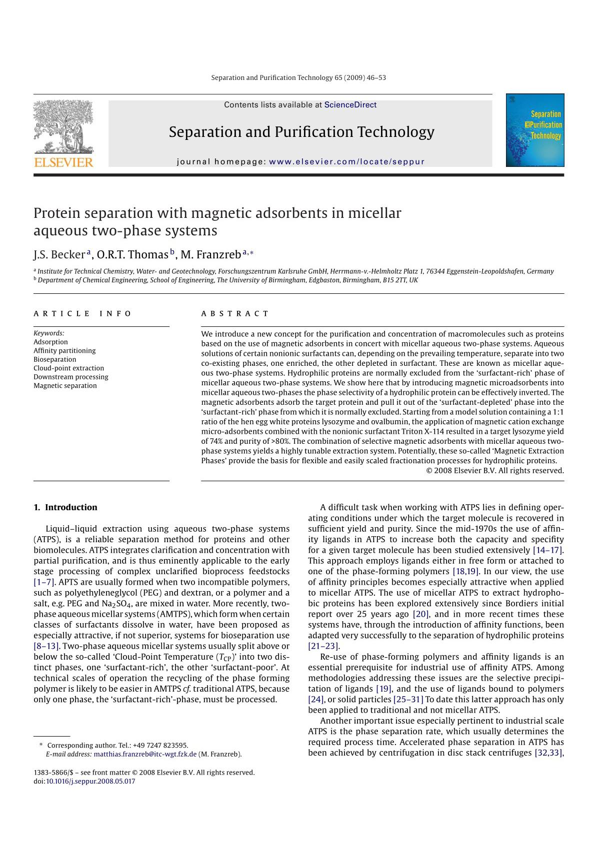 separation and purification technology 2