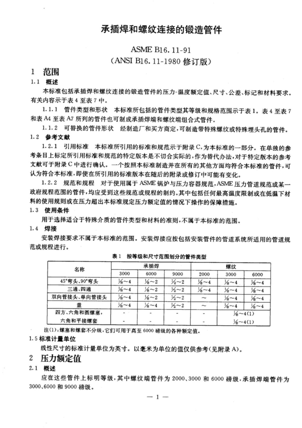 (正版) ASME B16.11 中文版..