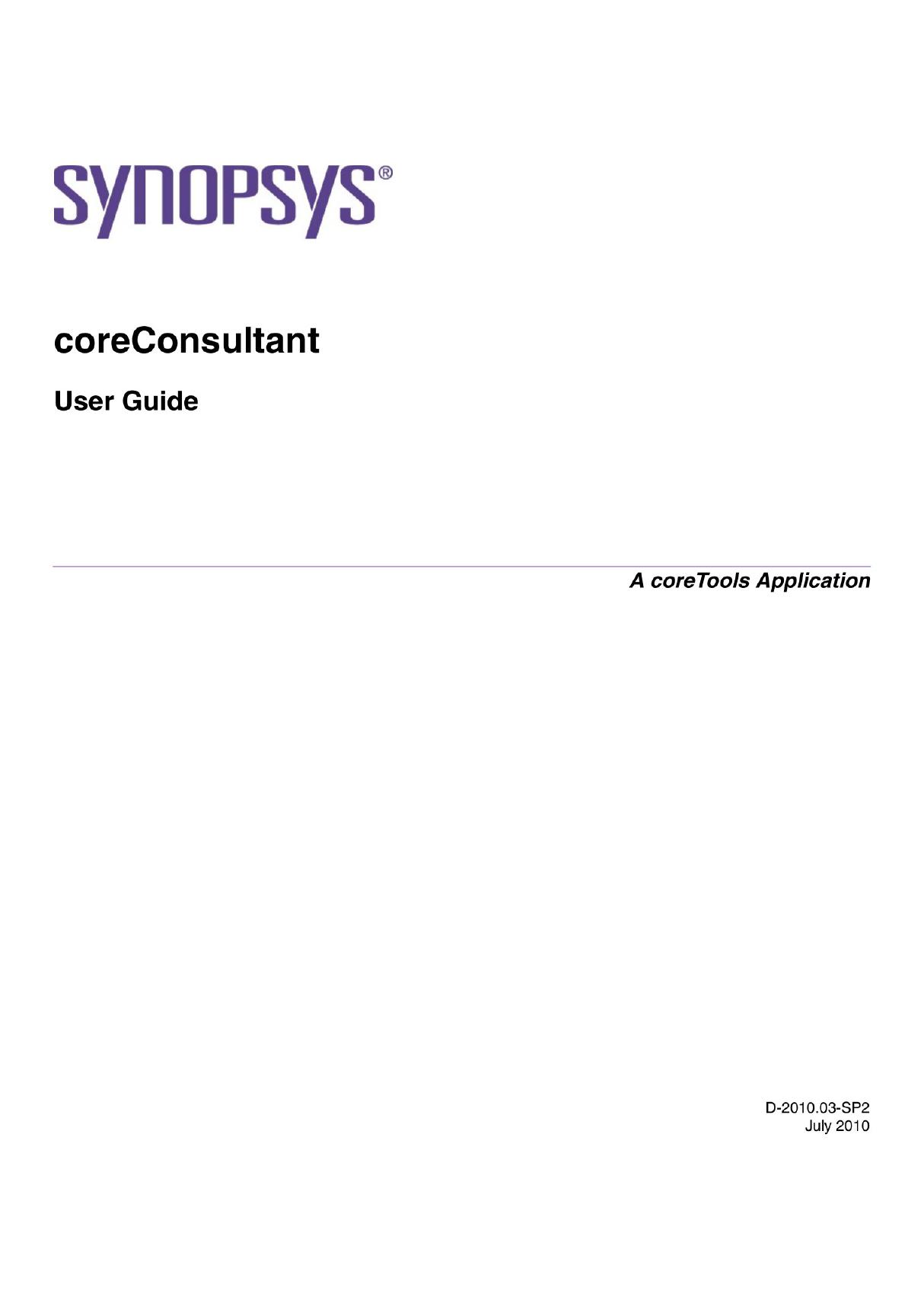 coreconsultant user version2010.03-sp2