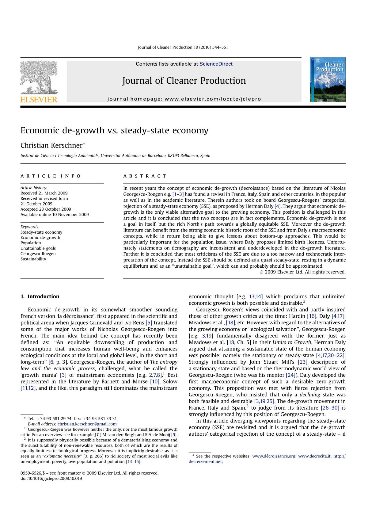 journal of cleaner production - web 清洁生产杂志