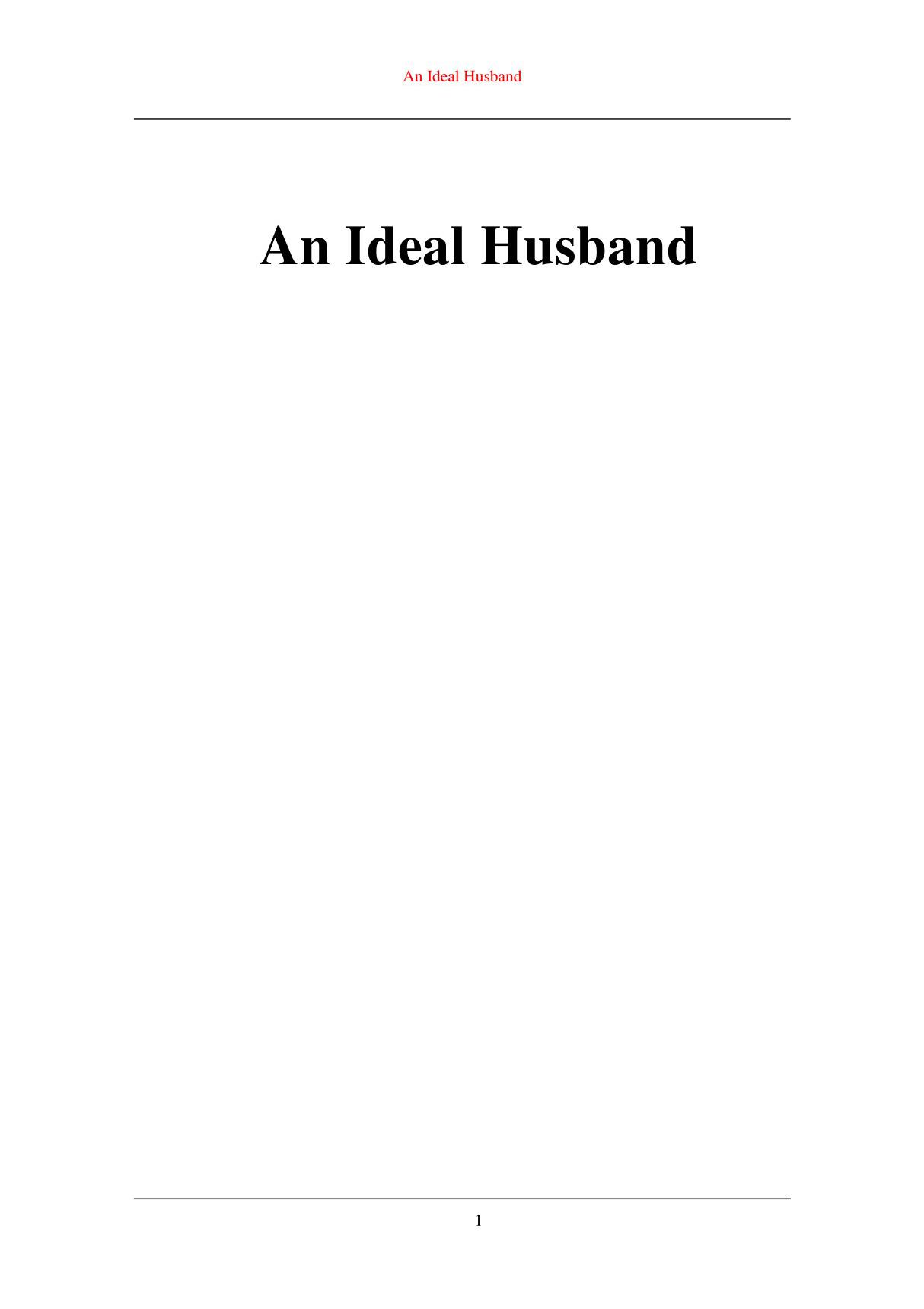 (理想丈夫).An.Ideal.Husband.(英)奥斯卡·王尔德 - 副本