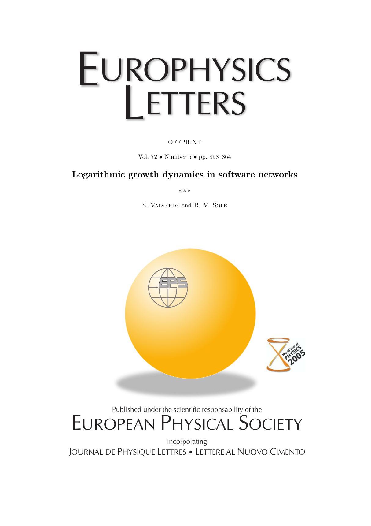 europhysics letters