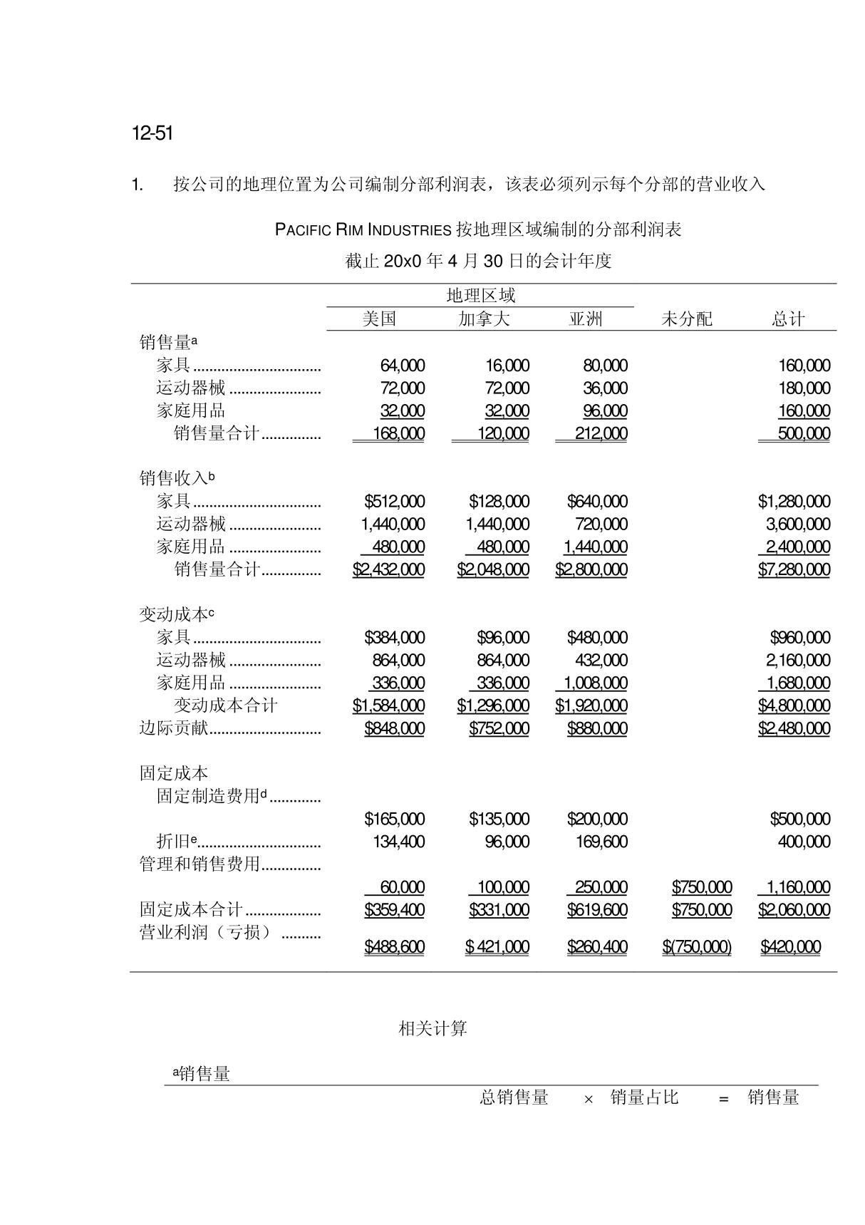 管理会计第7次作业答案