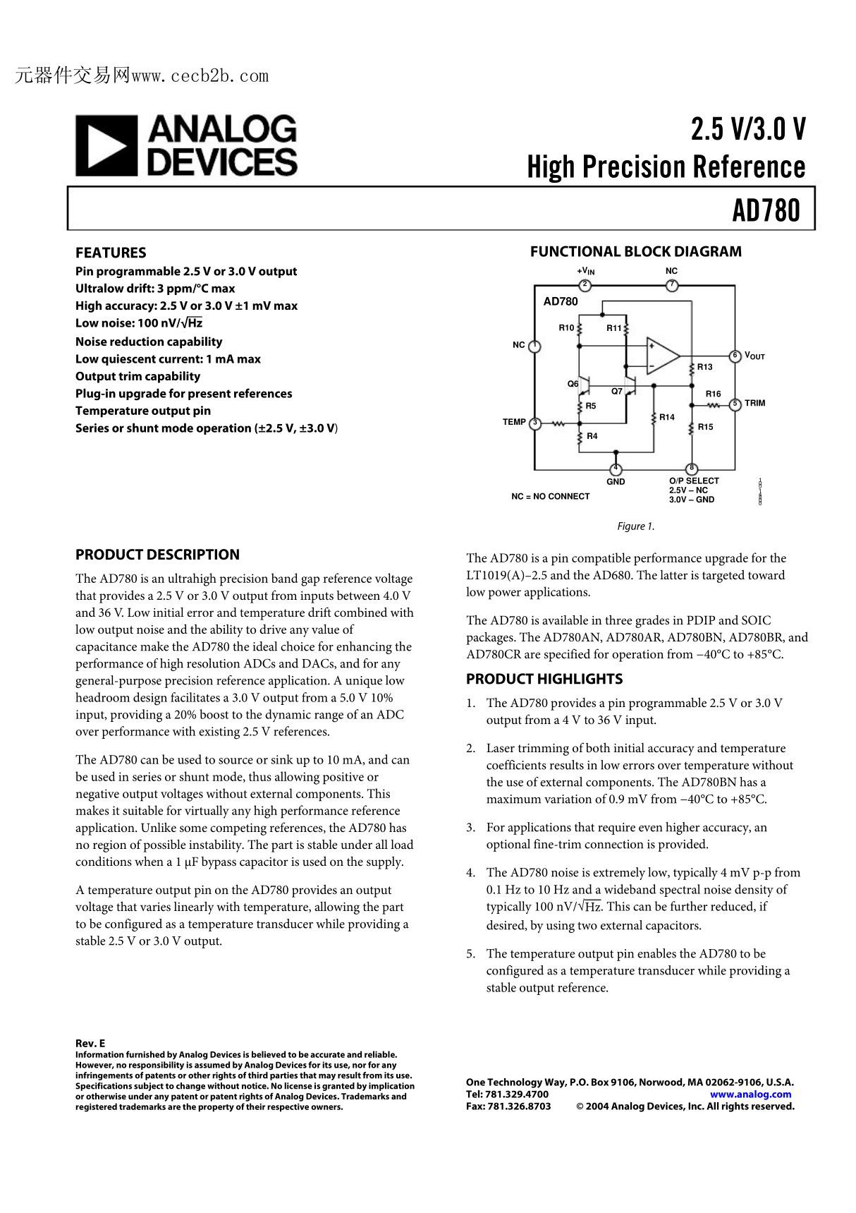 AD780BNZ中文资料