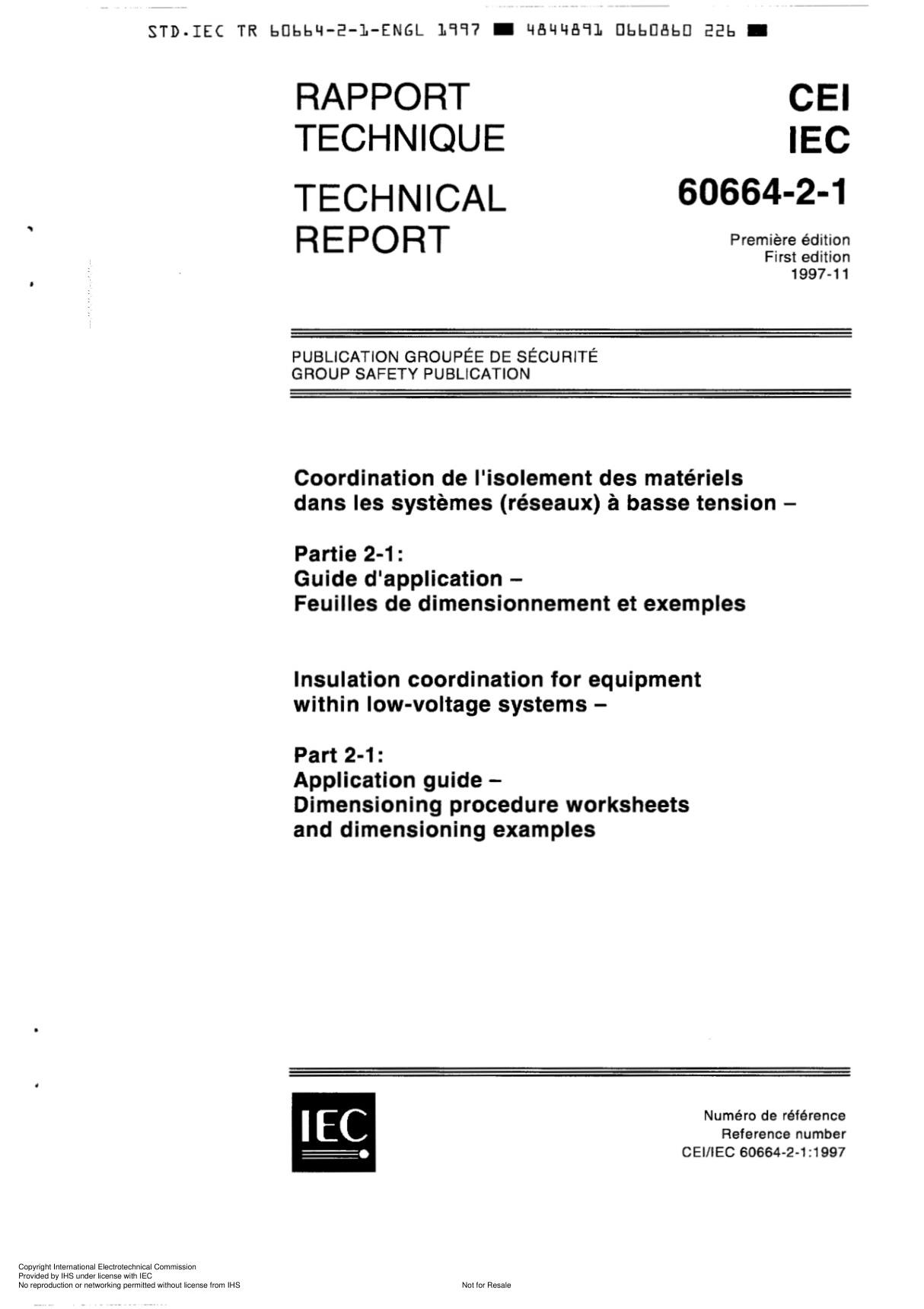 IEC 60664-2-1 Standard国际电工委员会标准 1