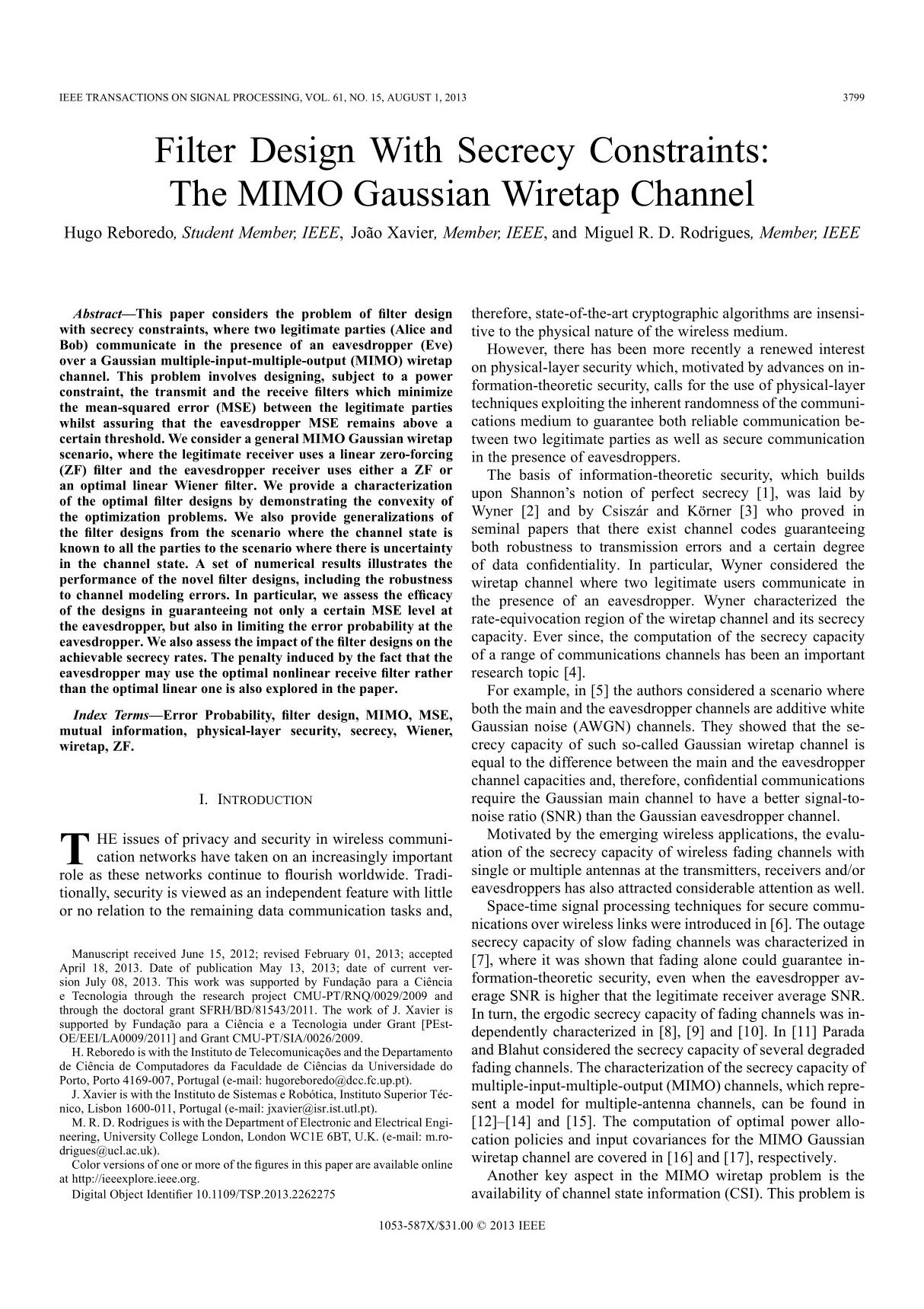 IEEE Transactions on Signal Processing