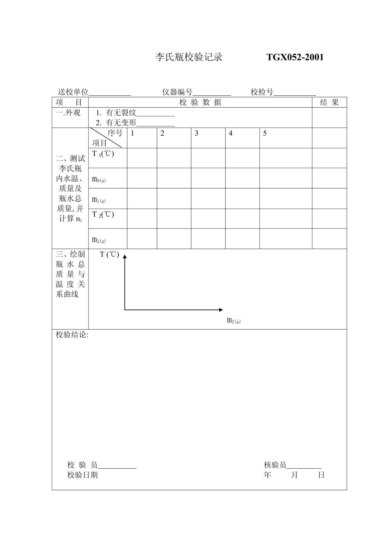 李氏瓶校验方法