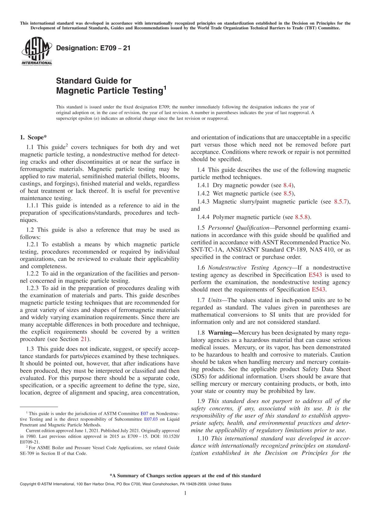 ASTM E709-2021 磁粉检验方法指南(英文)