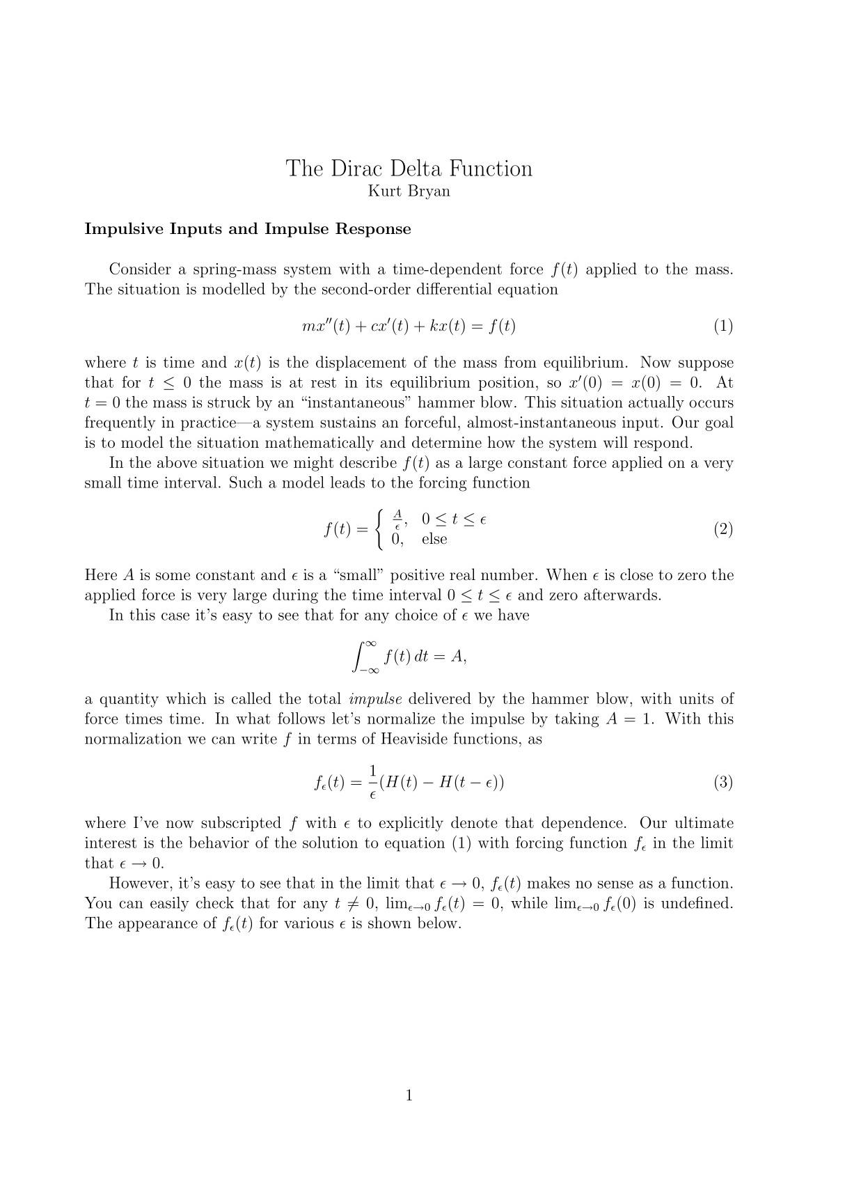 the dirac delta function狄拉克δ函数