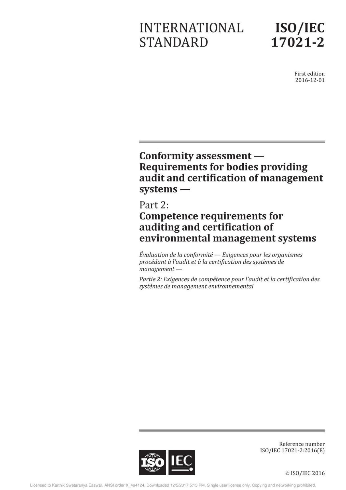 (正版) ISO-IEC 17021-2-2016-正版