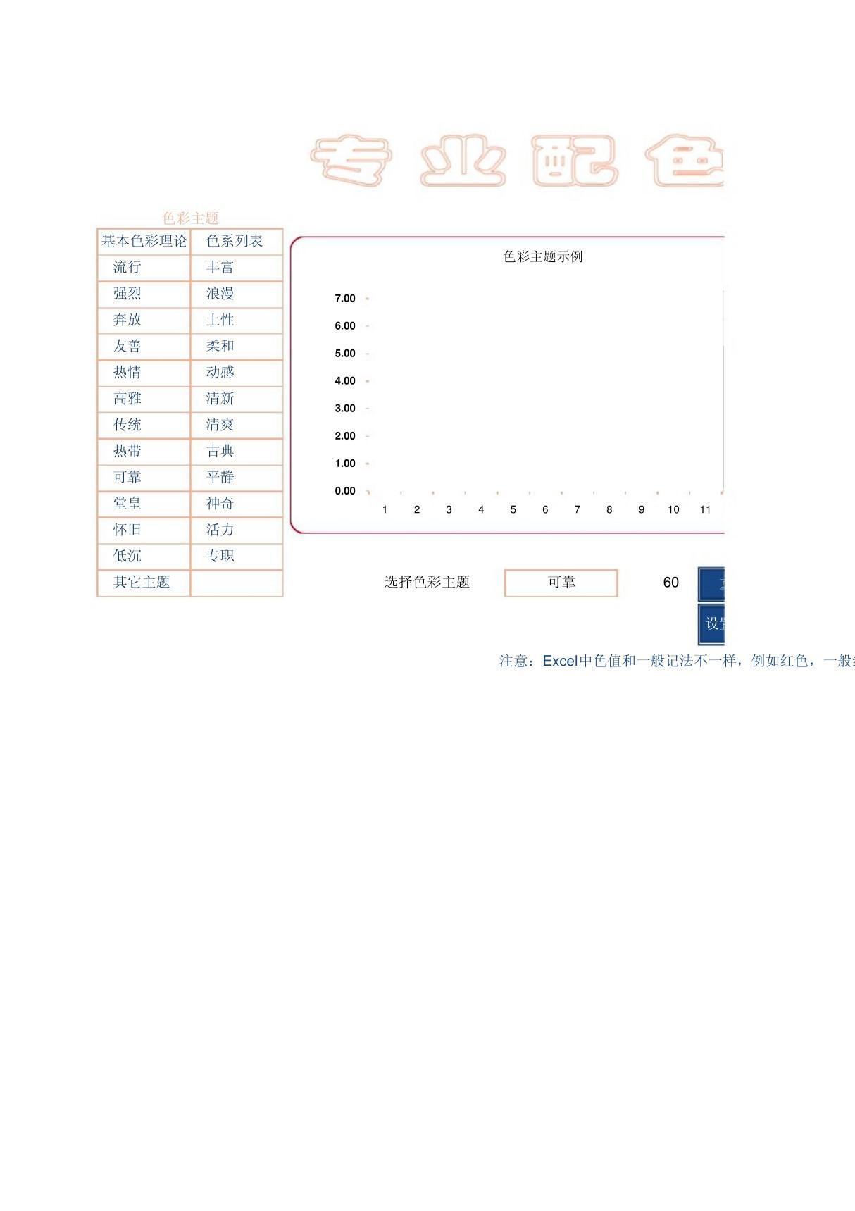 EXCEL图表配色大全 (1)