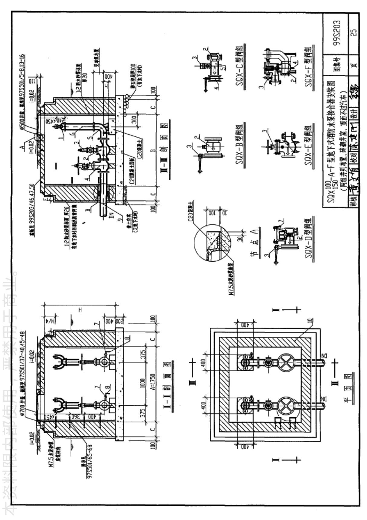 国标图集99S203消防水泵接合器安装-国家建筑标准设计图集电子版下载 2