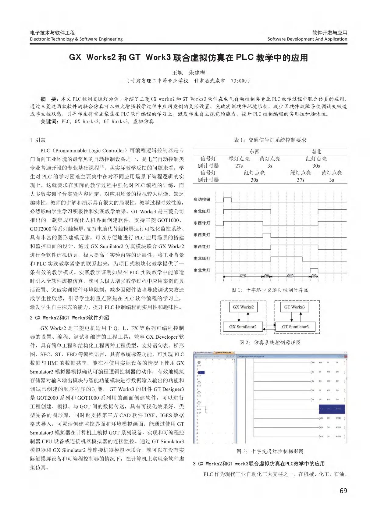 GX Works2和GT Work3联合虚拟仿真在PLC教学中的应用