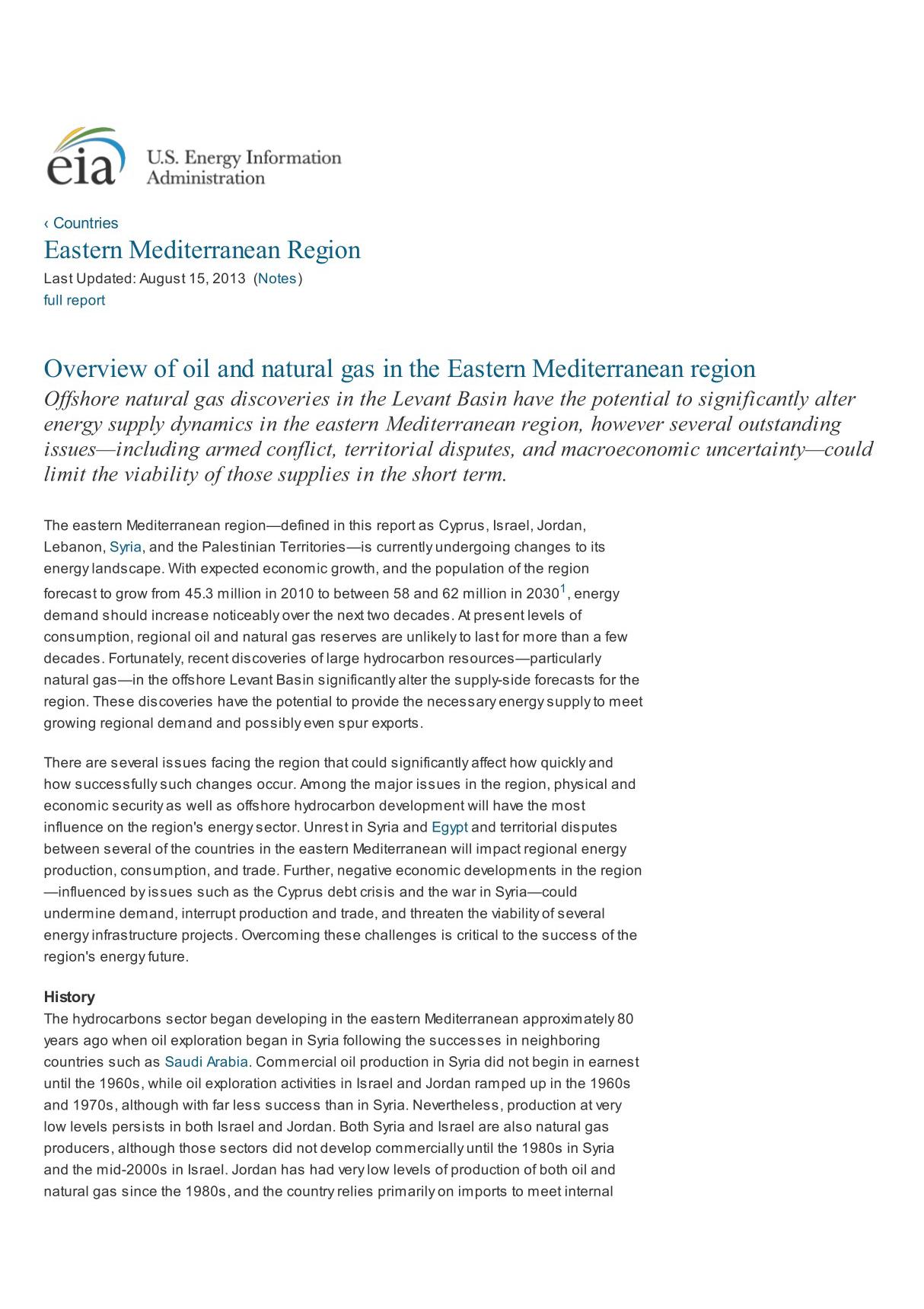 eastern mediterranean region