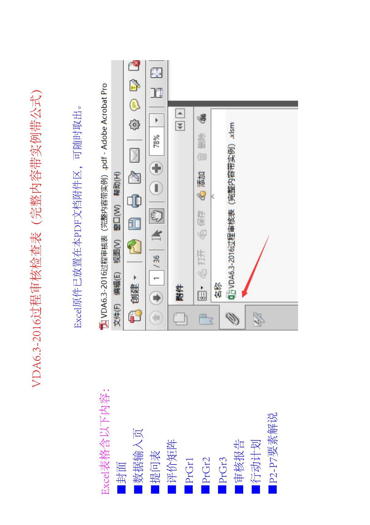 VDA6.3-2016过程审核检查表(完整内容带实例)