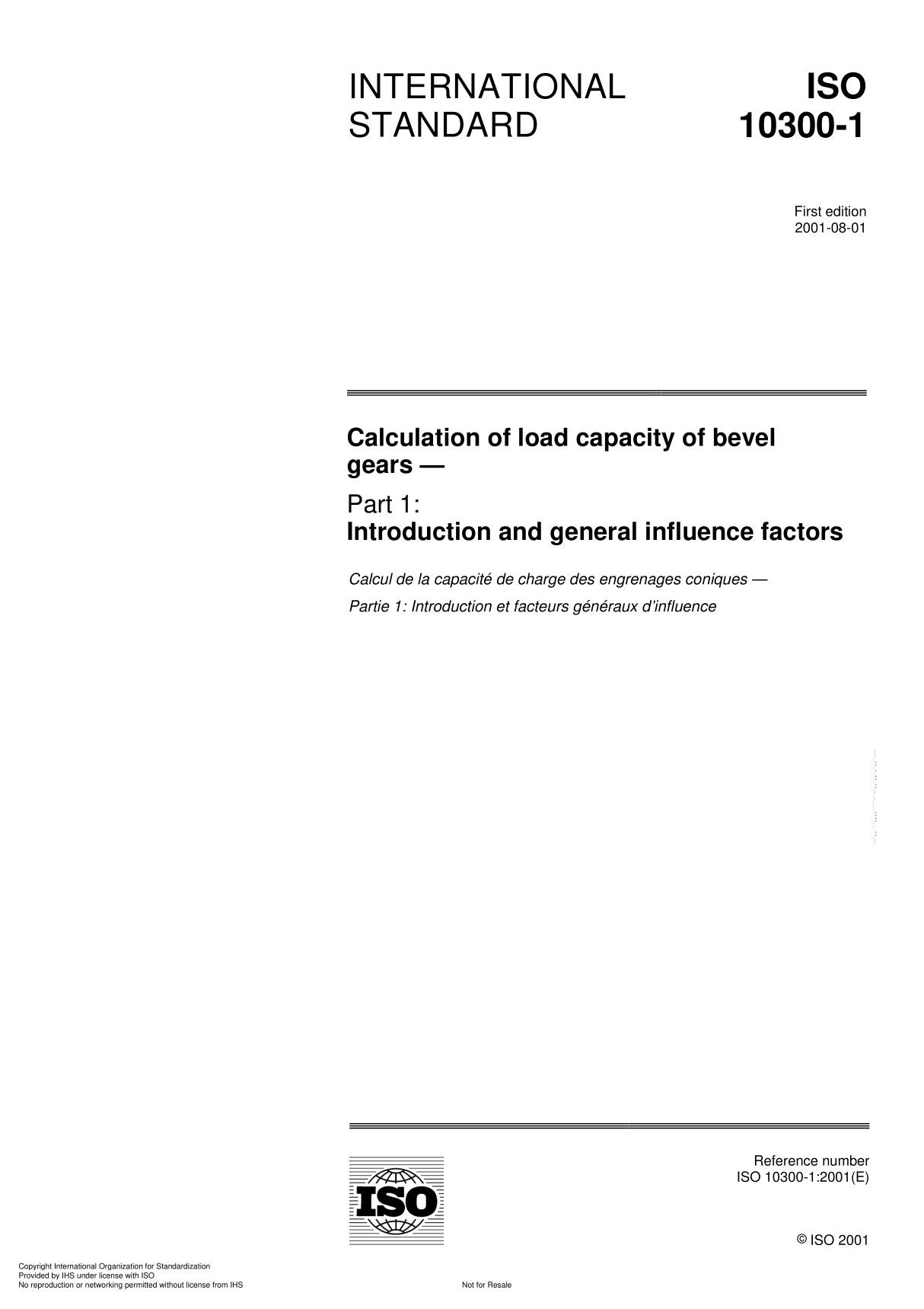 ISO 10300-1 Calculation of load capacity of bevel gear