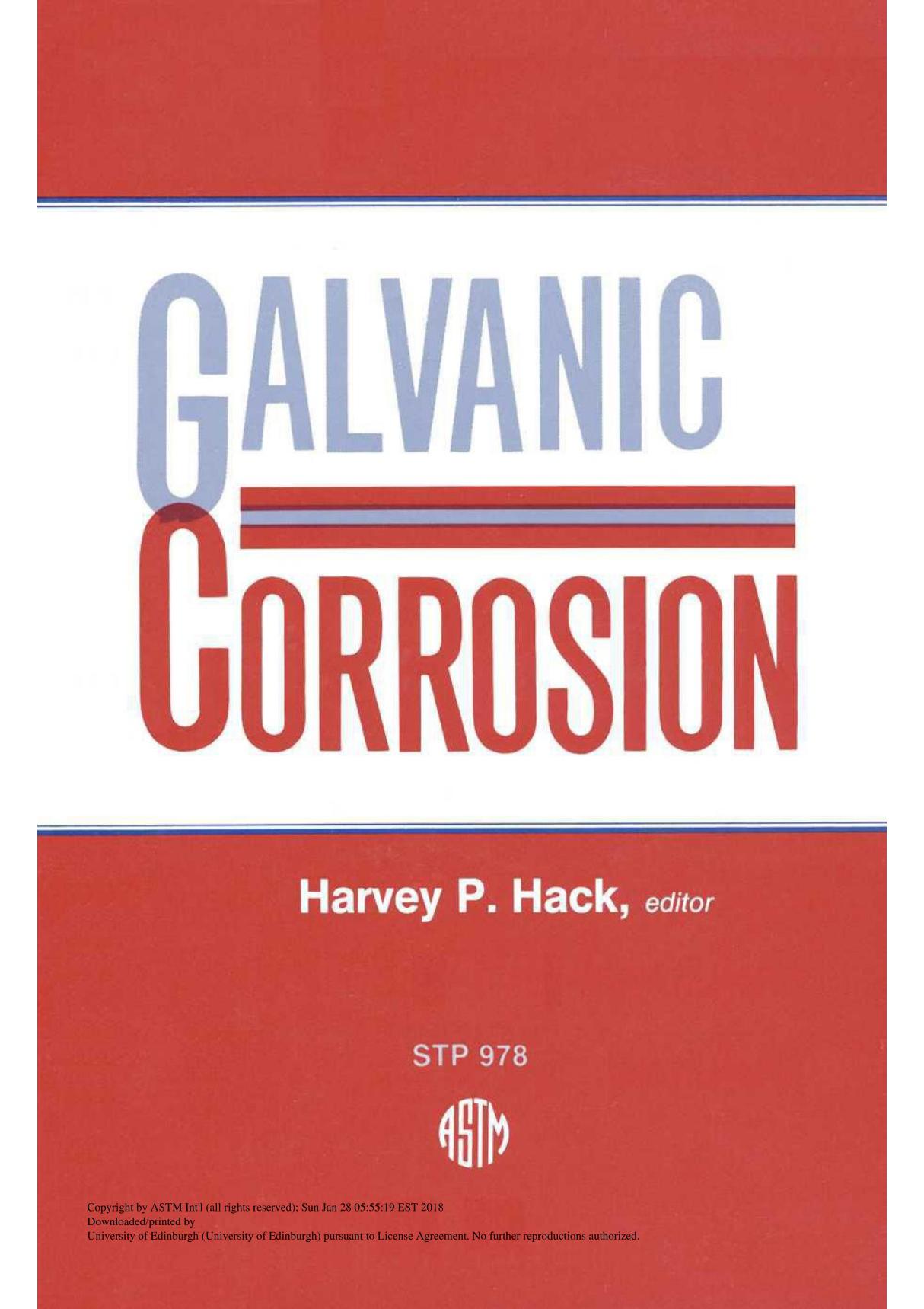 GALVANIC CORROSION(ASTM STP978)