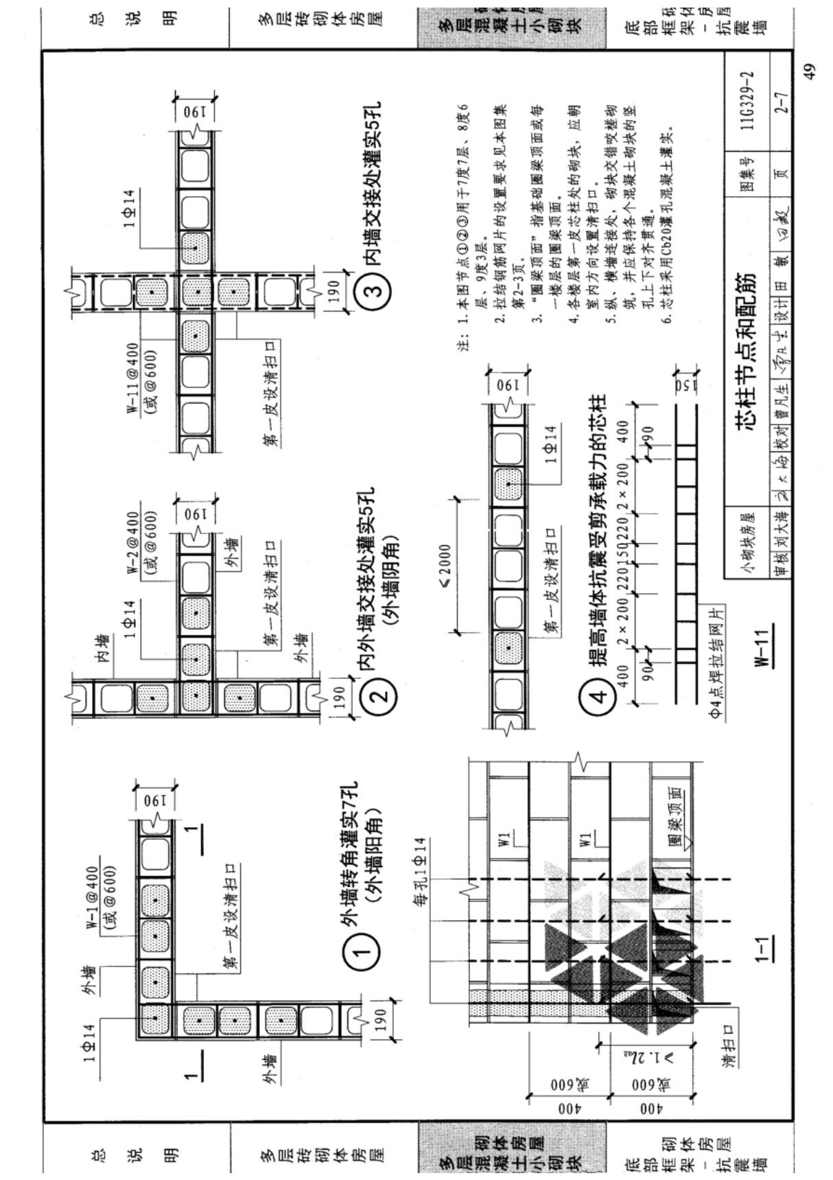 国标图集11G329-2建筑物抗震构造详图(多层砌体房屋和底部框架砌体房屋)-建筑标准设计图集电子版 2