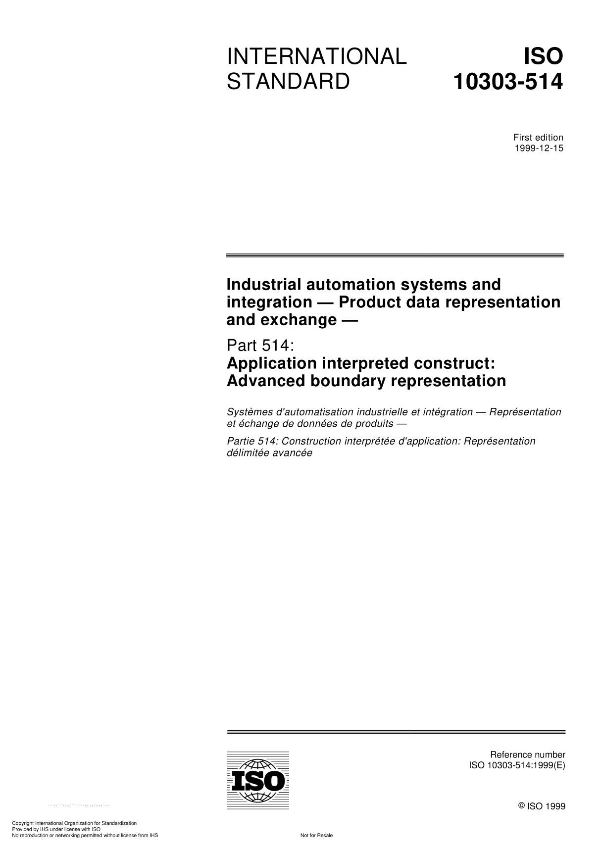 ISO 10303-514 Industrial automation systems and integration  Product data representation and exchange