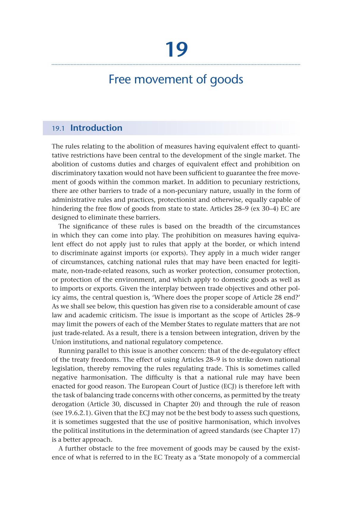 Free movement of goods