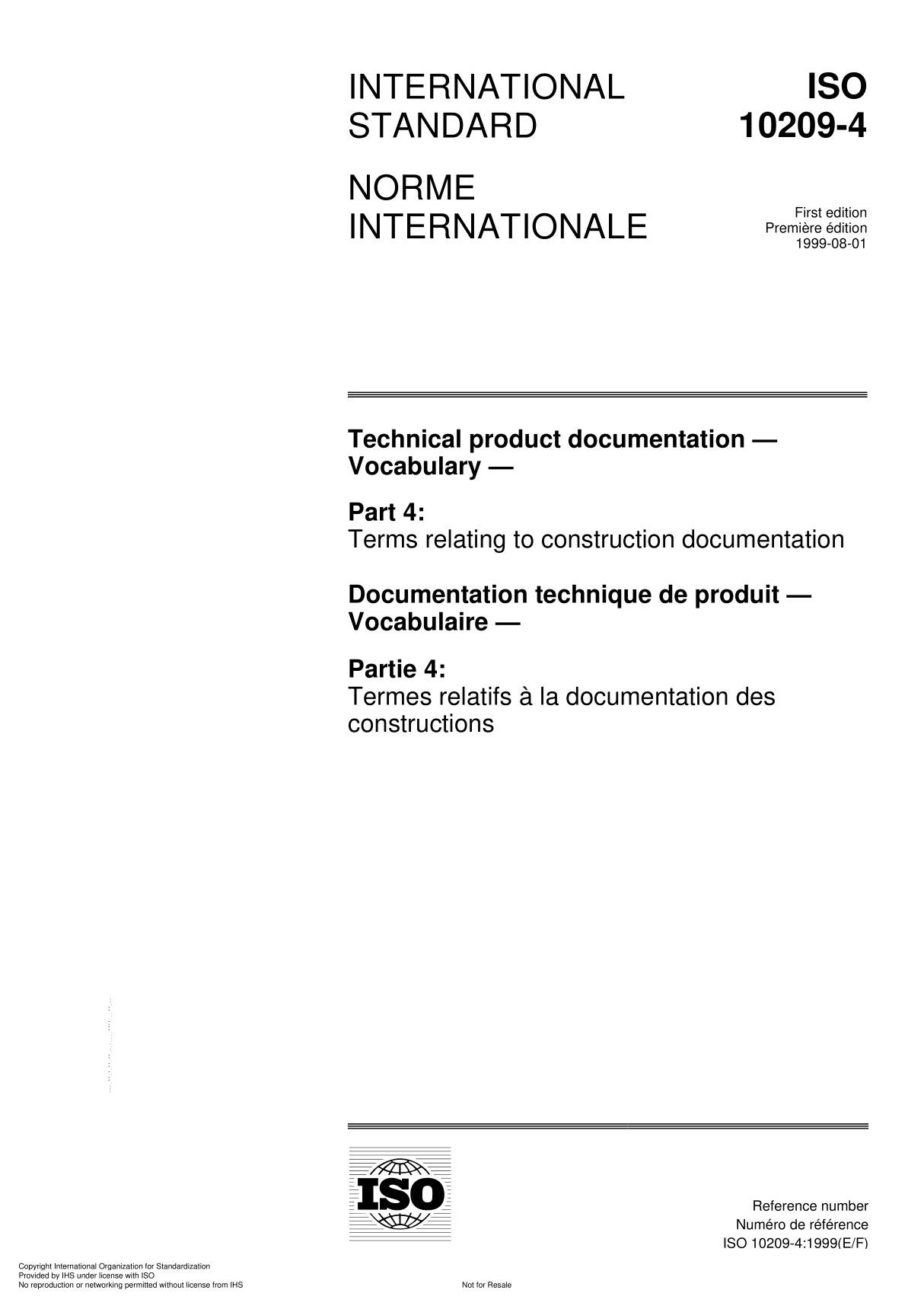 ISO 10209-4 Technical product documentation  Vocabulary