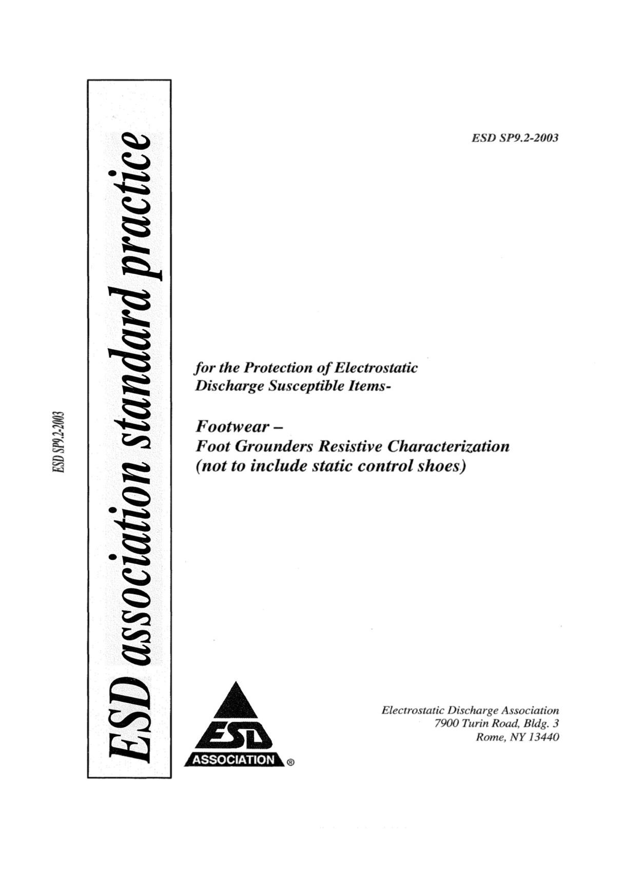 ESD SP9.2-2003 鞋类.鞋脚接地电阻特性(高清无码)