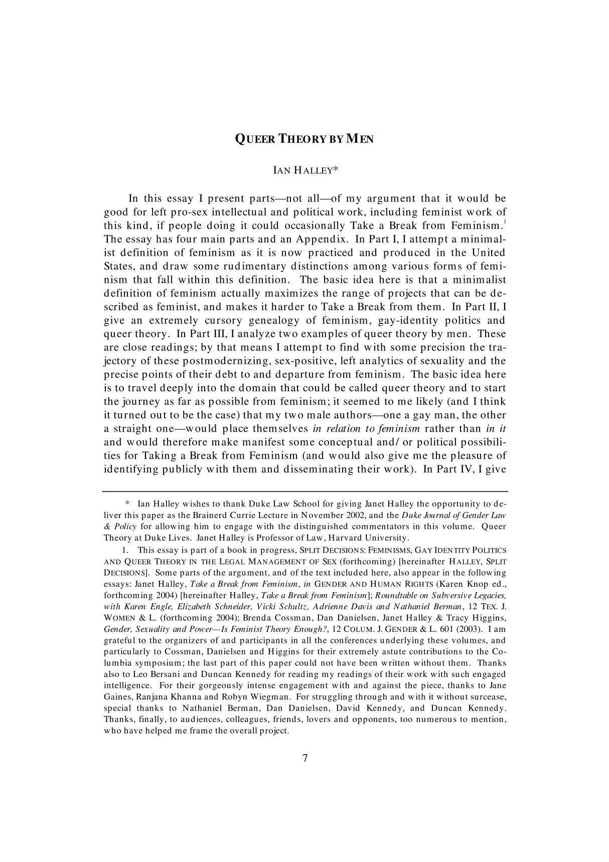 queer theory by men 男人同性恋理论