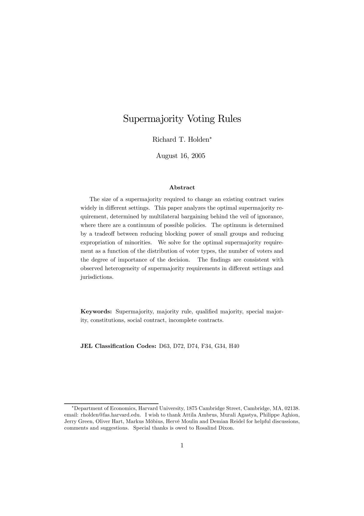 supermajority voting rules 多数投票规则