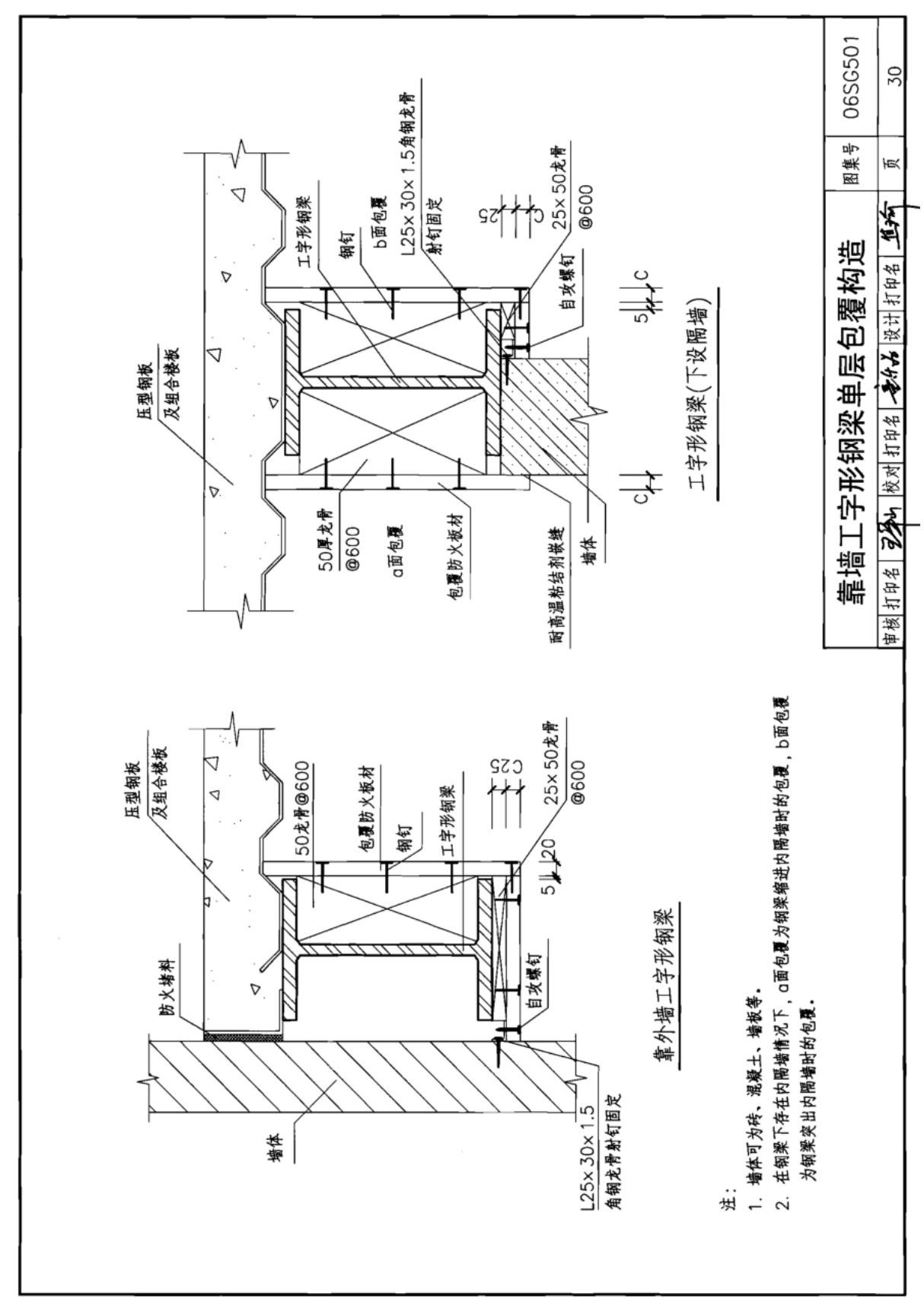 国家建筑标准设计图集06SG501民用建筑钢结构防火构造-国家标准建筑结构设计图集电子版下载 2