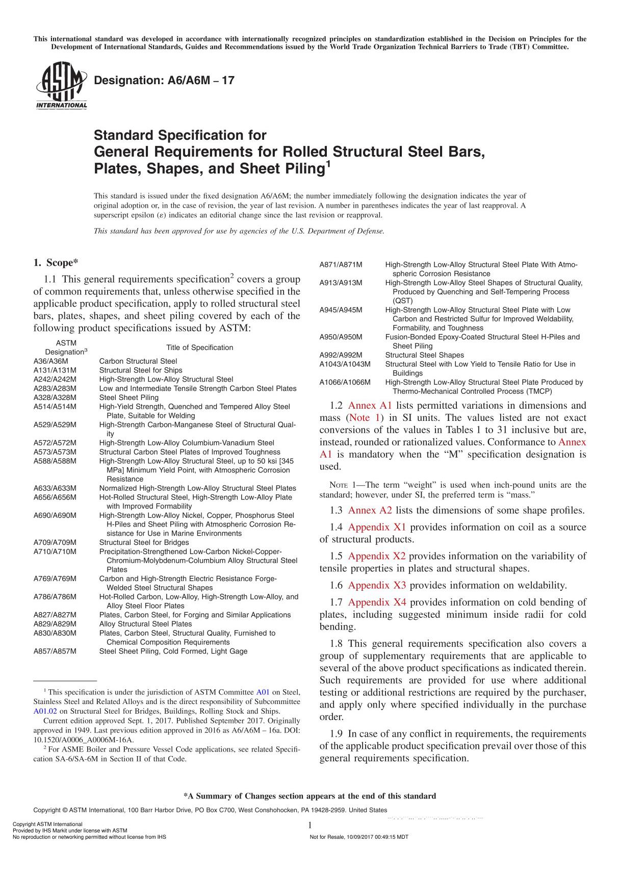 ASTM A6 - 2017