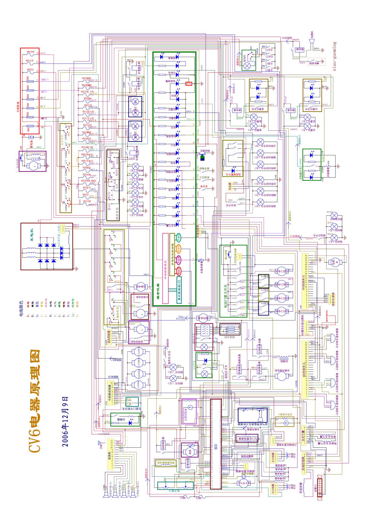 长安奔奔全车电路图手册