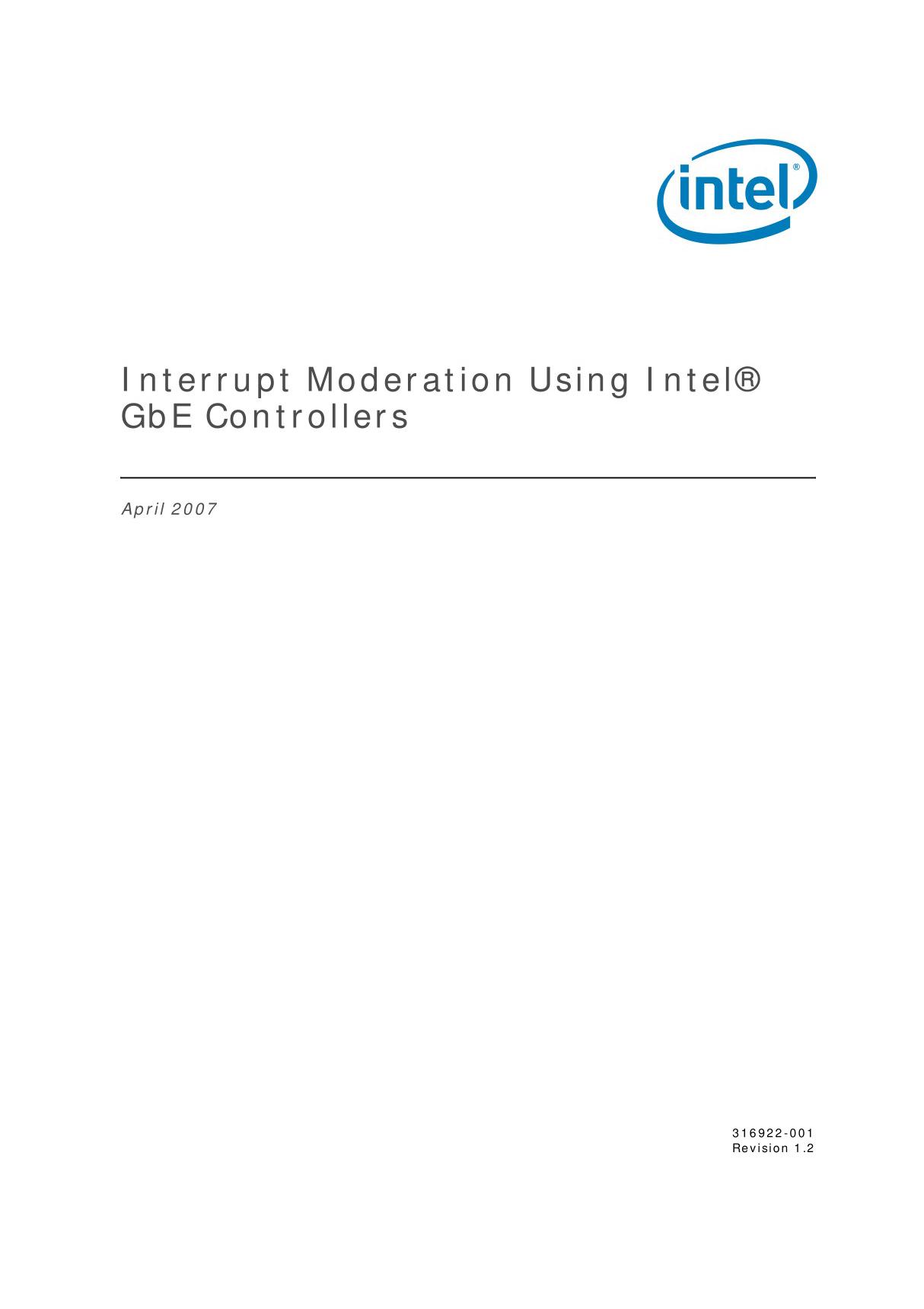 interrupt moderation using intel