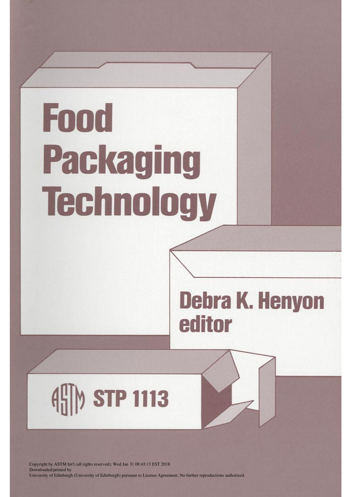 Food Packaging Technology(ASTM STP1113-91)