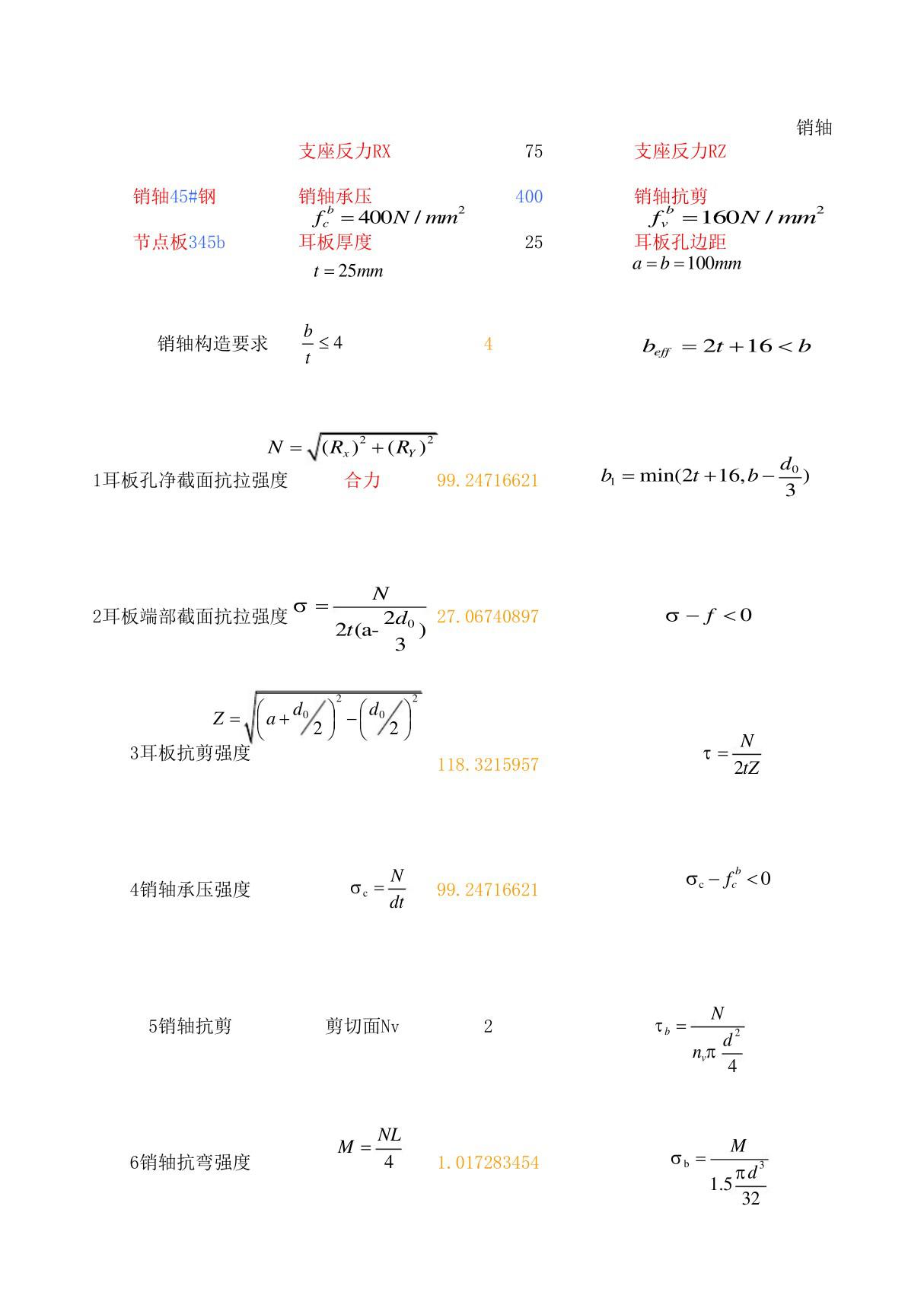 销轴设计