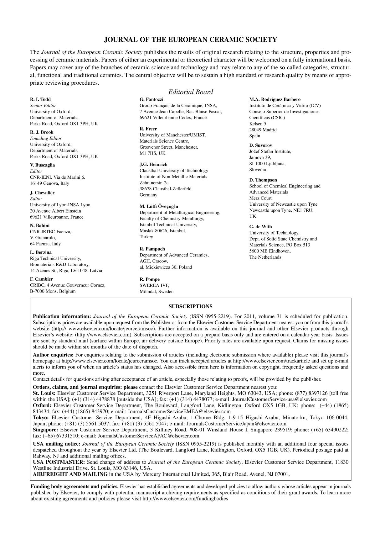 《欧洲陶瓷学会杂志》期刊论文Journal of the European Ceramic Society CO2