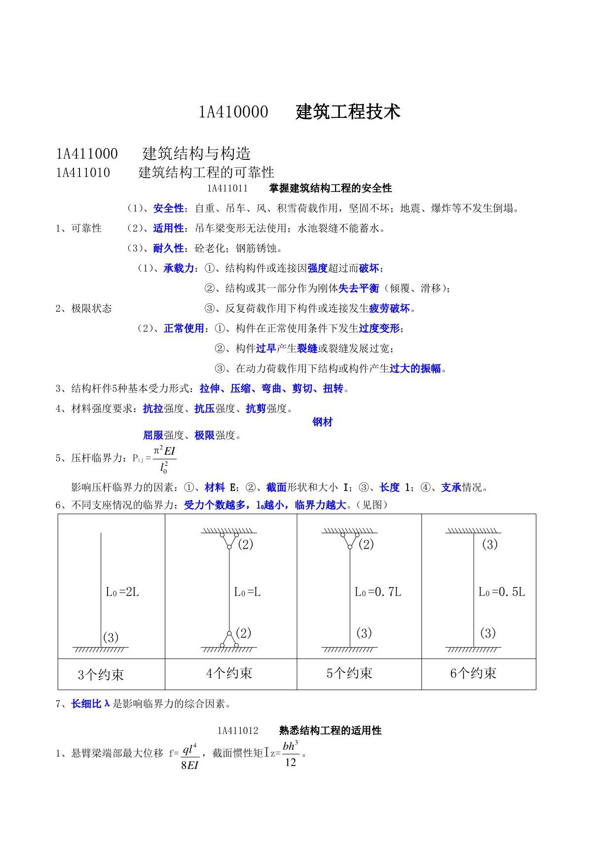 备考2017年一级建造师考试《建筑工程管理与实务》学习笔记本人已通过考试