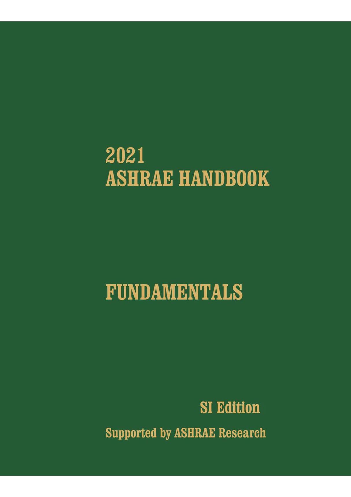 2021 ASHRAE Fundamentals Handbook SI