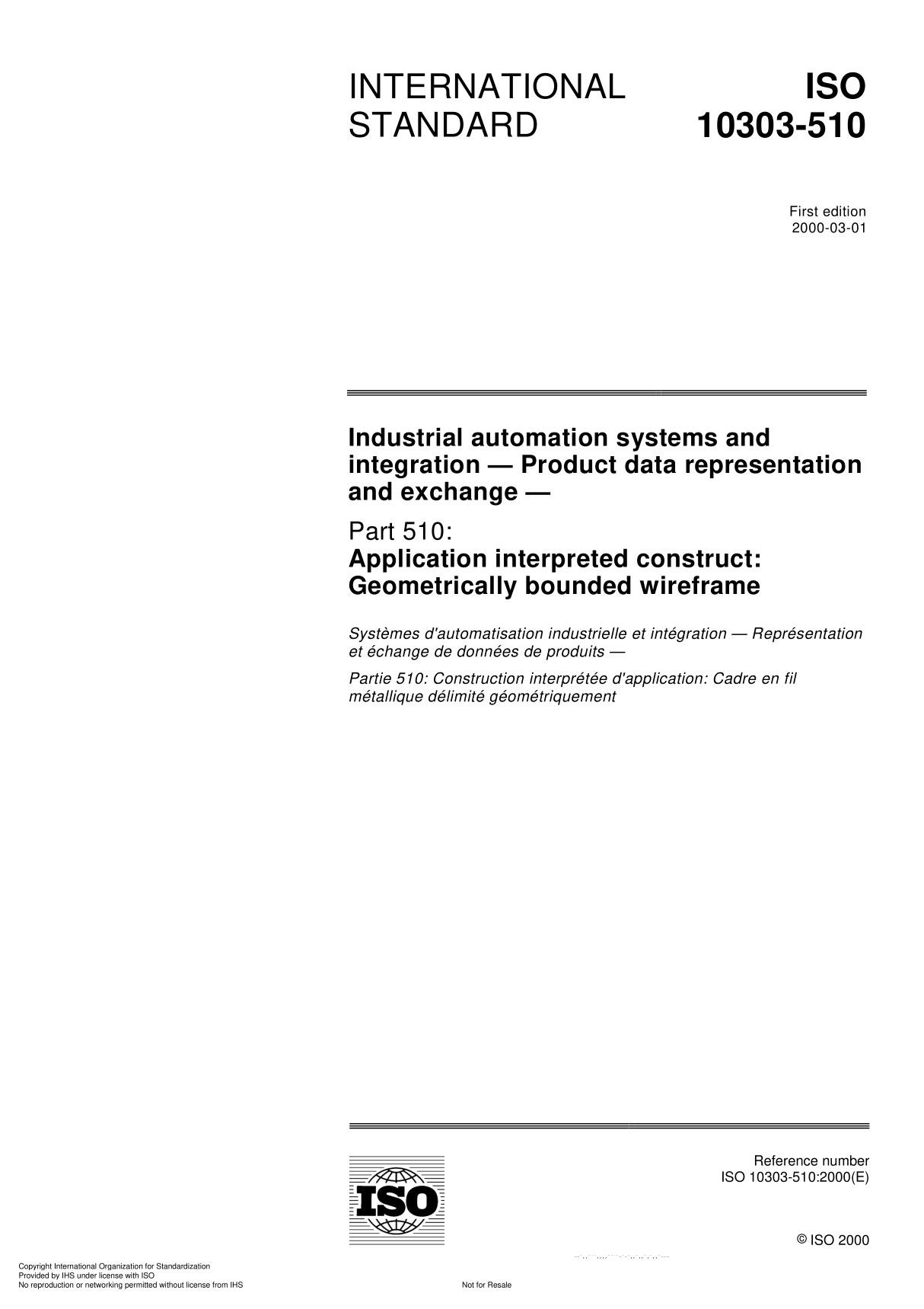 ISO 10303-510 Industrial automation systems and integration  Product data representation and exchange