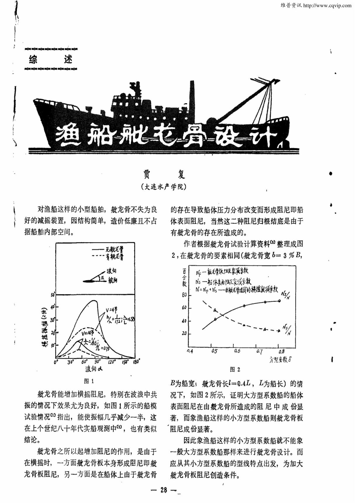 渔船舭龙骨设计