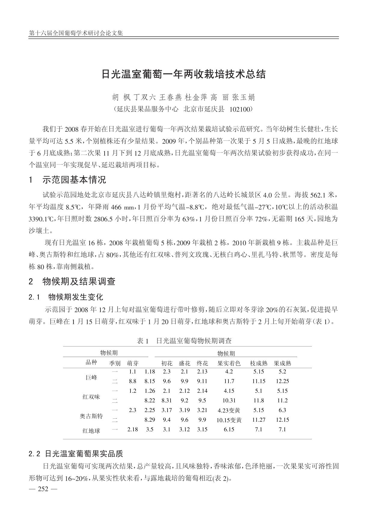 日光温室葡萄一年两收栽培技术总结