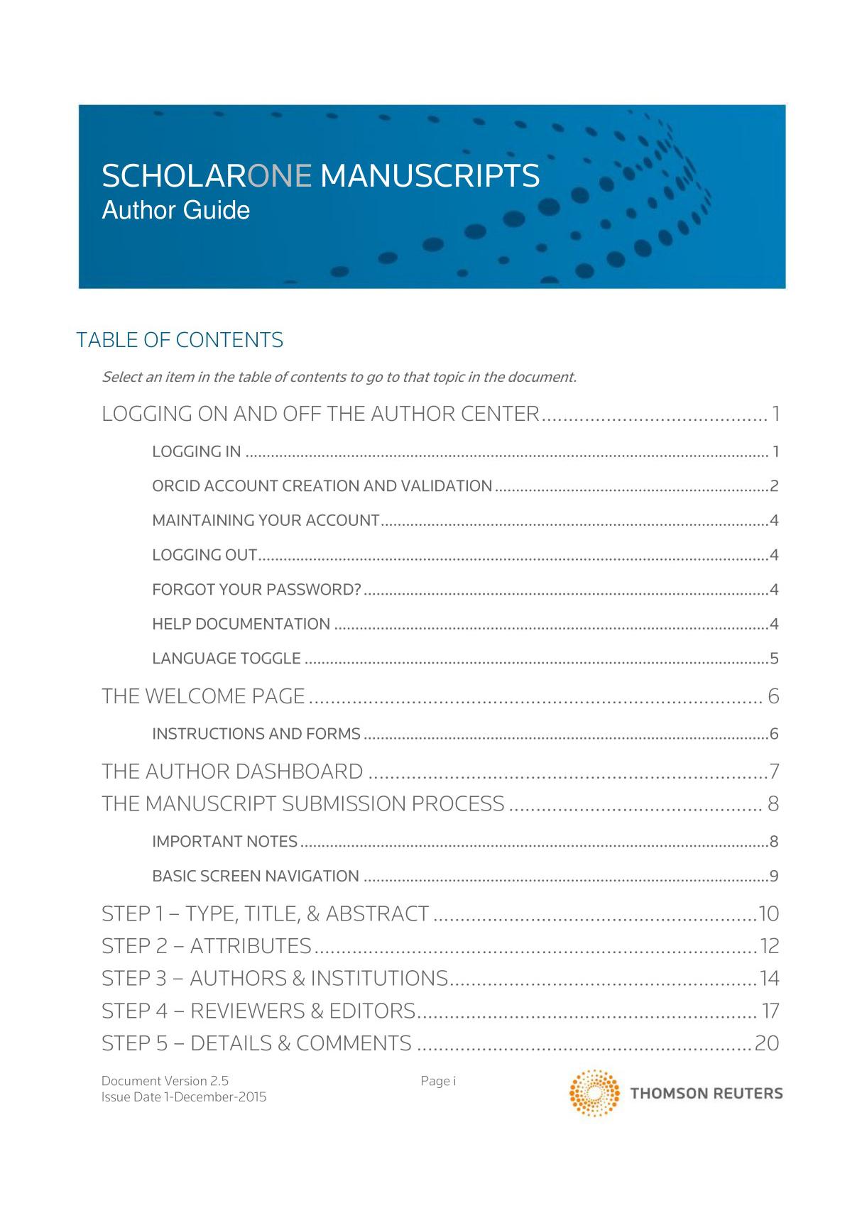 IEEE PES Scholarone 投稿系统教程Author guide